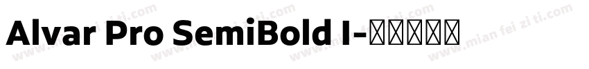 Alvar Pro SemiBold I字体转换